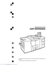 Gestetner 8502 Copy Reference Manual