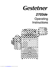 Gestetner 2703de Operating Instructions Manual