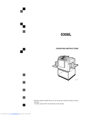 Savin 5308L Operating Instructions Manual