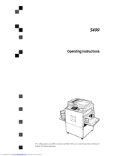 Gestetner 5499 Operating Instructions Manual