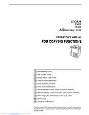 Gestetner Aficio Color 3131 Copying Manual