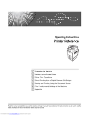 Gestetner DSc535 Printer Reference