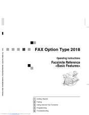 Gestetner 2018 Facsimile Reference Manual