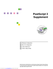 Gestetner PostScript 3 Supplement Manual