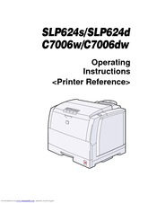 Gestetner C7006w Printer Reference