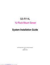 Gigabyte GS-R114L System Installation Manual
