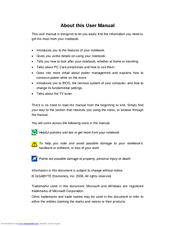 Gigabyte W552U User Manual