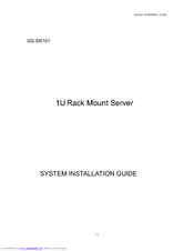 Gigabyte GS-SR101 System Installation Manual