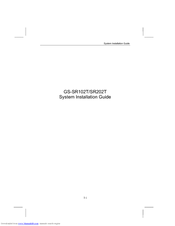 Gigabyte GS-SR202T System Installation Manual