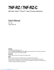 Gigabyte 7NF-RZ User Manual