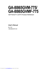 Gigabyte GA-8I865GVMF-775 User Manual