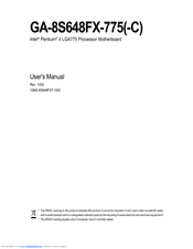 Gigabyte GA-8S648FX-775 User Manual