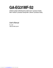 Gigabyte GA-EG31MF-S2 User Manual