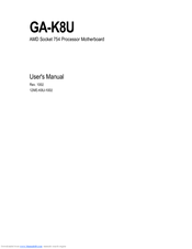 Gigabyte GA-K8U User Manual