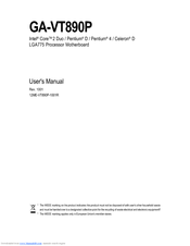 Gigabyte GA-VT890P User Manual