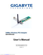 Gigabyte GN-WP01GS User Manual