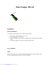 Gigafast Ether Engine 100-AE Installation Manual