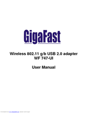 Gigafast WF747-Ul User Manual