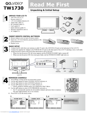 Go-Video TW1730 Quick Reference Manual