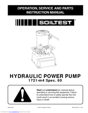Greenlee Soiltest 1721-M4 Operation, Service And Parts Instruction Manual