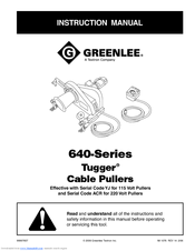 Greenlee Tugger 640 Instruction Manual