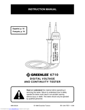 Greenlee 6710 Instruction Manual