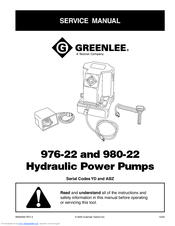 Greenlee 980-22 Service Manual