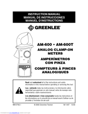 Greenlee AM-600 Instruction Manual
