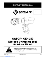 Greenlee GATOR CK12ID Instruction Manual