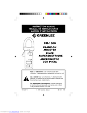 Greenlee CM-1000 Instruction Manual