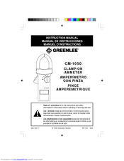 Greenlee CM-1050 Instruction Manual