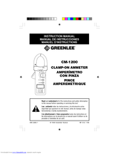 Greenlee CM-1200 Instruction Manual