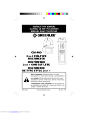 Greenlee CM-400 Instruction Manual