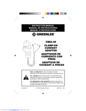 Greenlee CMA-40 Instruction Manual