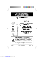 Greenlee CMA-60 Instruction Manual