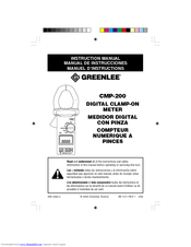 Greenlee CMP-200-C Instruction Manual
