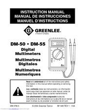 Greenlee DM-55 Instruction Manual