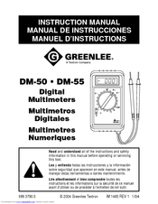 Greenlee DM-55 Manuals | ManualsLib