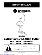 Greenlee ES25 Instruction Manual