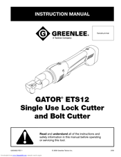 Greenlee GATOR ETS12 Instruction Manual