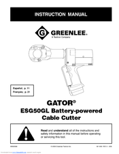 Greenlee GATOR ESG50GL Instruction Manual