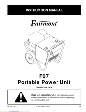 Greenlee Fairmont F07 Instruction Manual