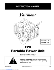 Greenlee Fairmont F20 Instruction Manual