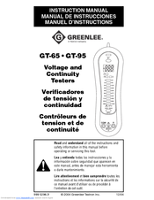 Greenlee GT-65 Instruction Manual