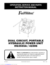 Greenlee Fairmont 42306 Operation, Service & Parts Manual