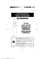 Greenlee LT-100 Instruction Manual