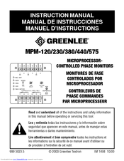 Greenlee MPM-120 Instruction Manual