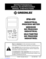 Greenlee IPM-400 Instruction Manual
