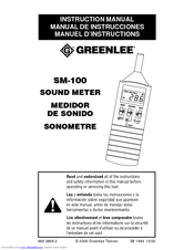 Greenlee SM-100 Instruction Manual