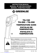Greenlee TG-250 Instruction Manual